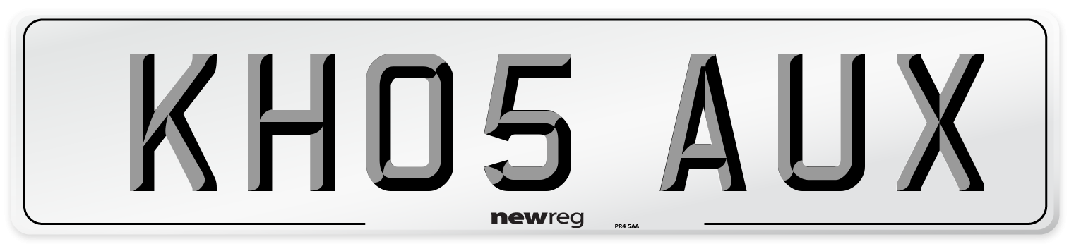 KH05 AUX Number Plate from New Reg